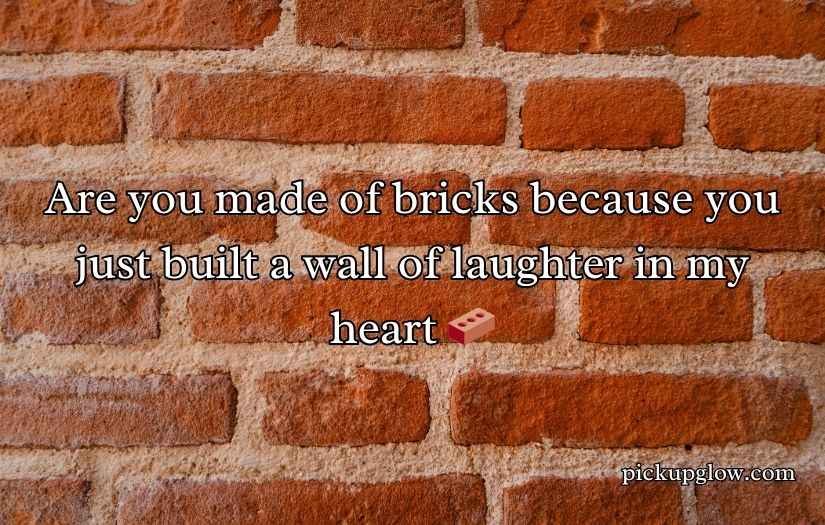 Brick Pick Up Lines