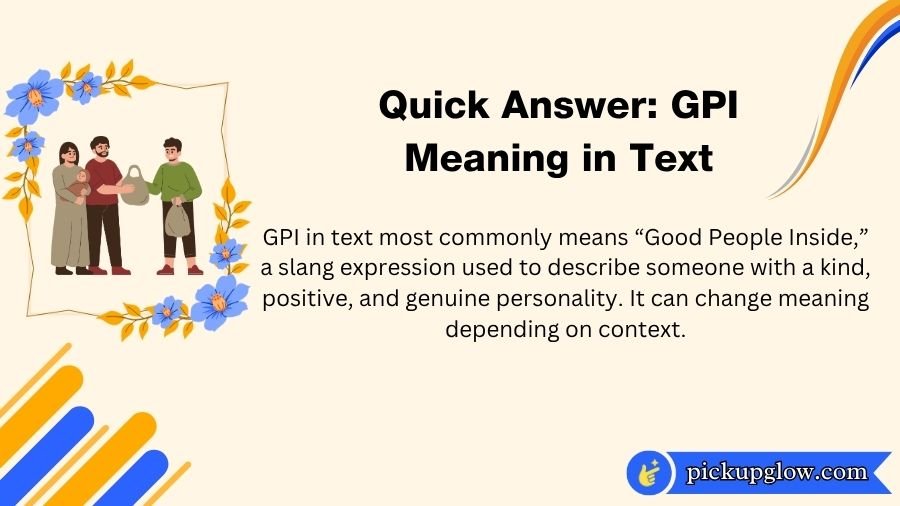 GPI Meaning in Text