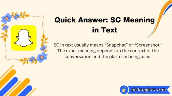 Text Message Sc SC Meaning in Text: What It Means in Chat (2026)